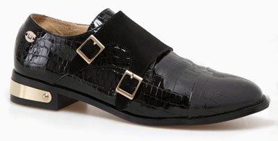 Zapatos SUEDE Y FAUX-CROC EFECTO MONK de Adolfo Dominguez
